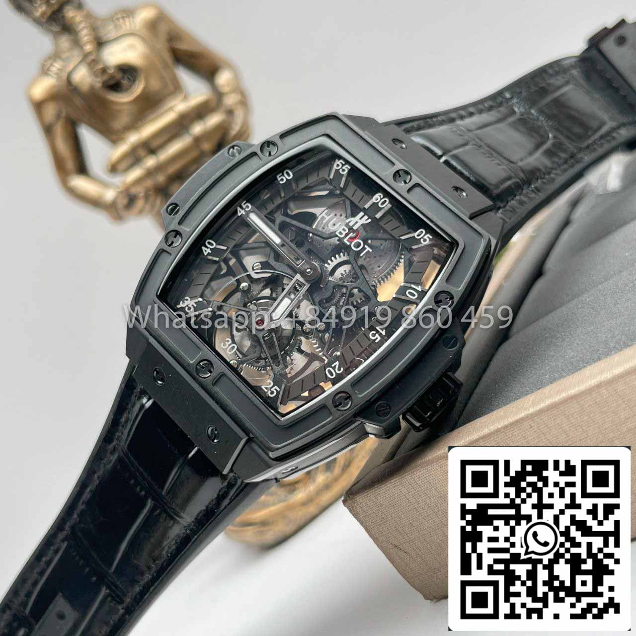 replica Hublot Masterpiece Tourbillon 906.ND.0129.VR.AES12 1:1 Best Edition Black PVD Swiss HUB 9006