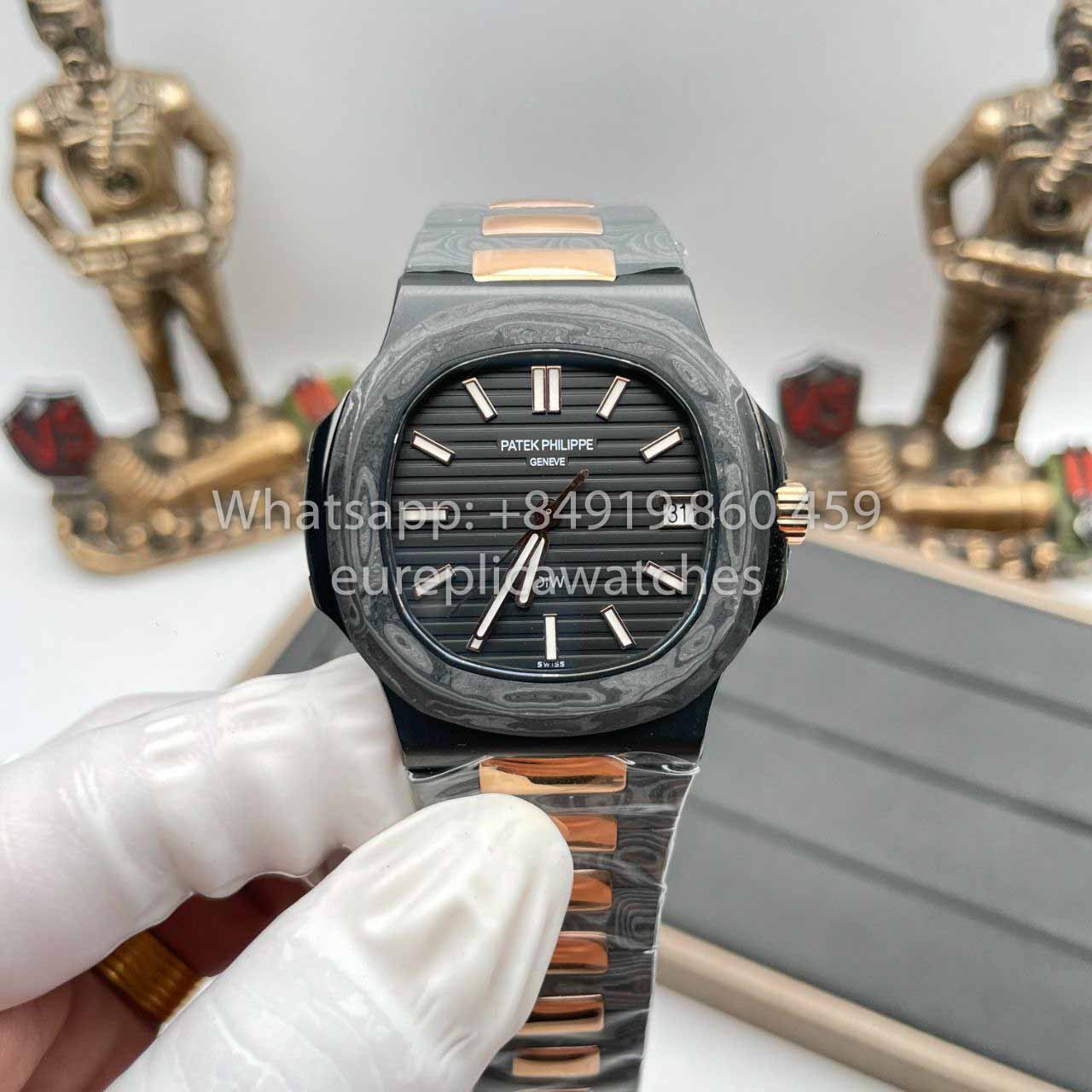 Patek Philippe Nautilus 5711 DiW 1:1 Best Clone Edizione fibra di carbonio Cassa