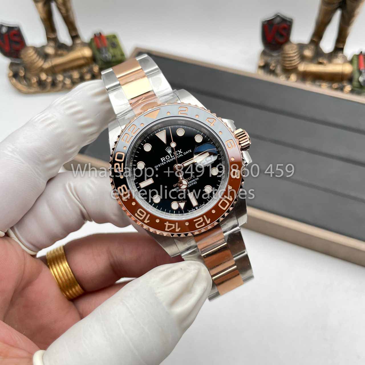 Rolex GMT Master II M126711chnr-0002 1:1 edizione migliore C+ Fabbrica Rosa Oro