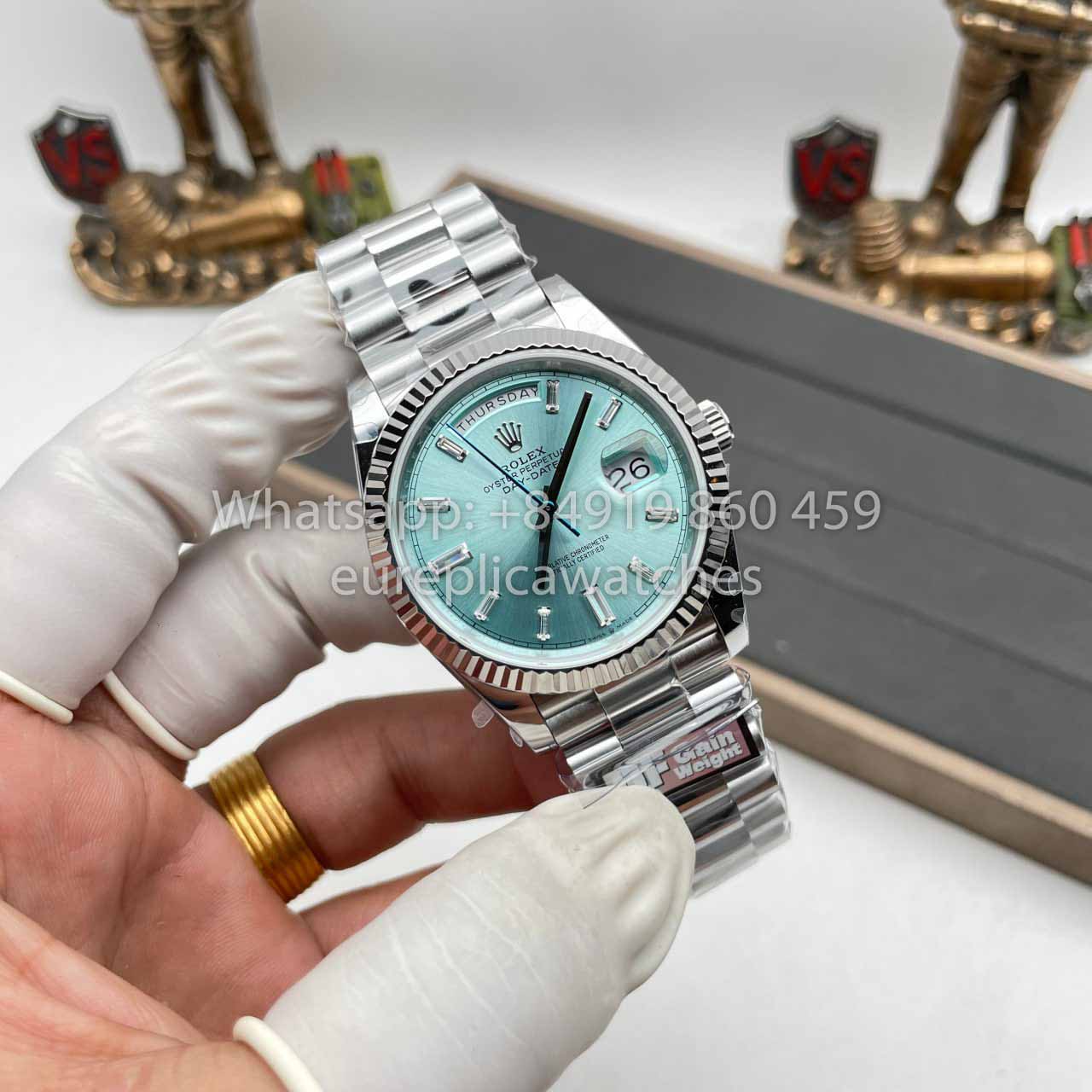 Rolex Day Date M228239 1:1 Best Clone Edition QF Fabbrica Tiffany Blue Dial
