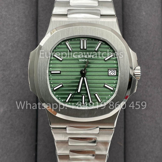 Patek Philippe Nautilus 5711/1A-014 quadrante verde 1:1 Melhor Clone 3K Fabbrica Versão mais recente SS