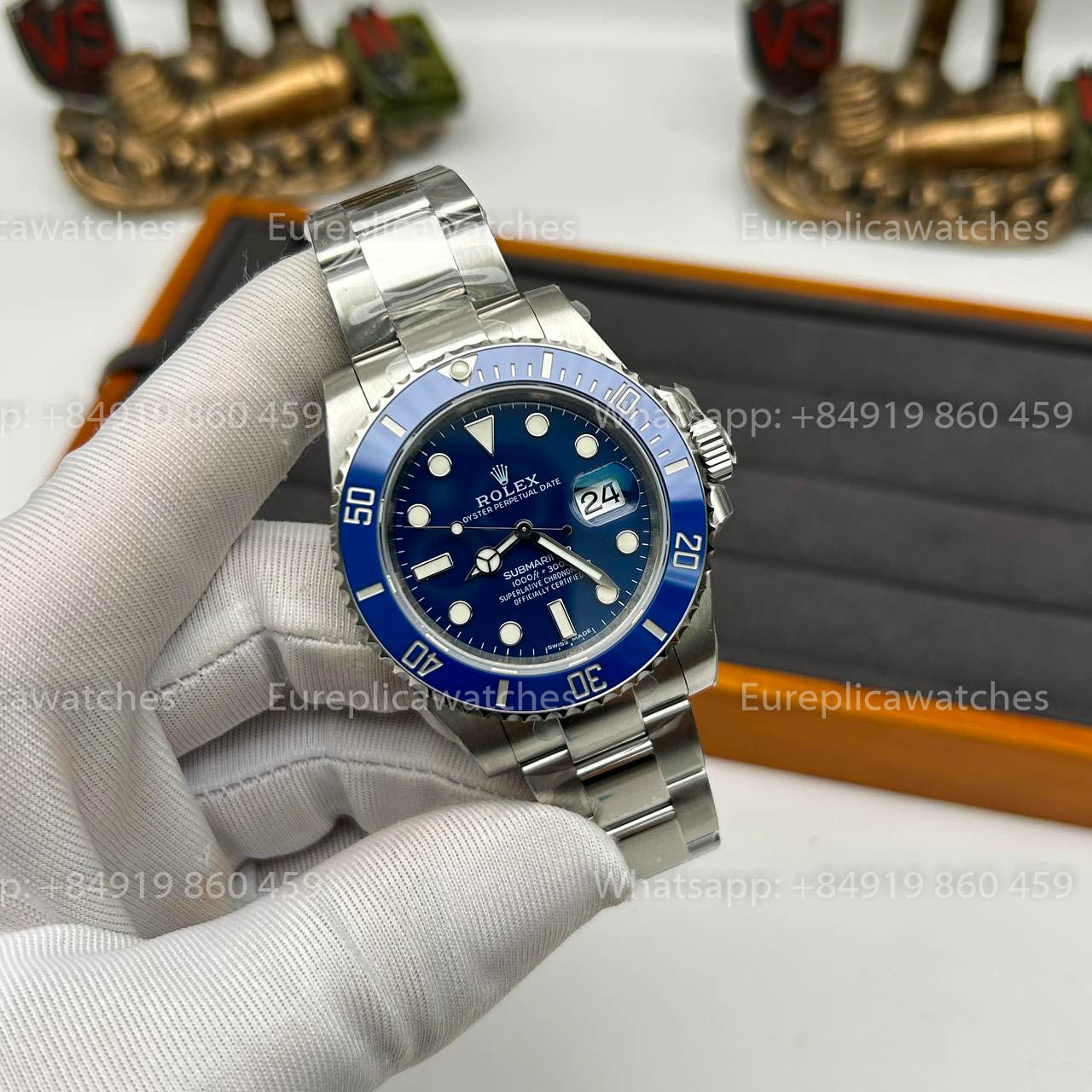 Rolex Submariner 116619LB-97209 3135 movimento VS Fabbrica quadrante blu