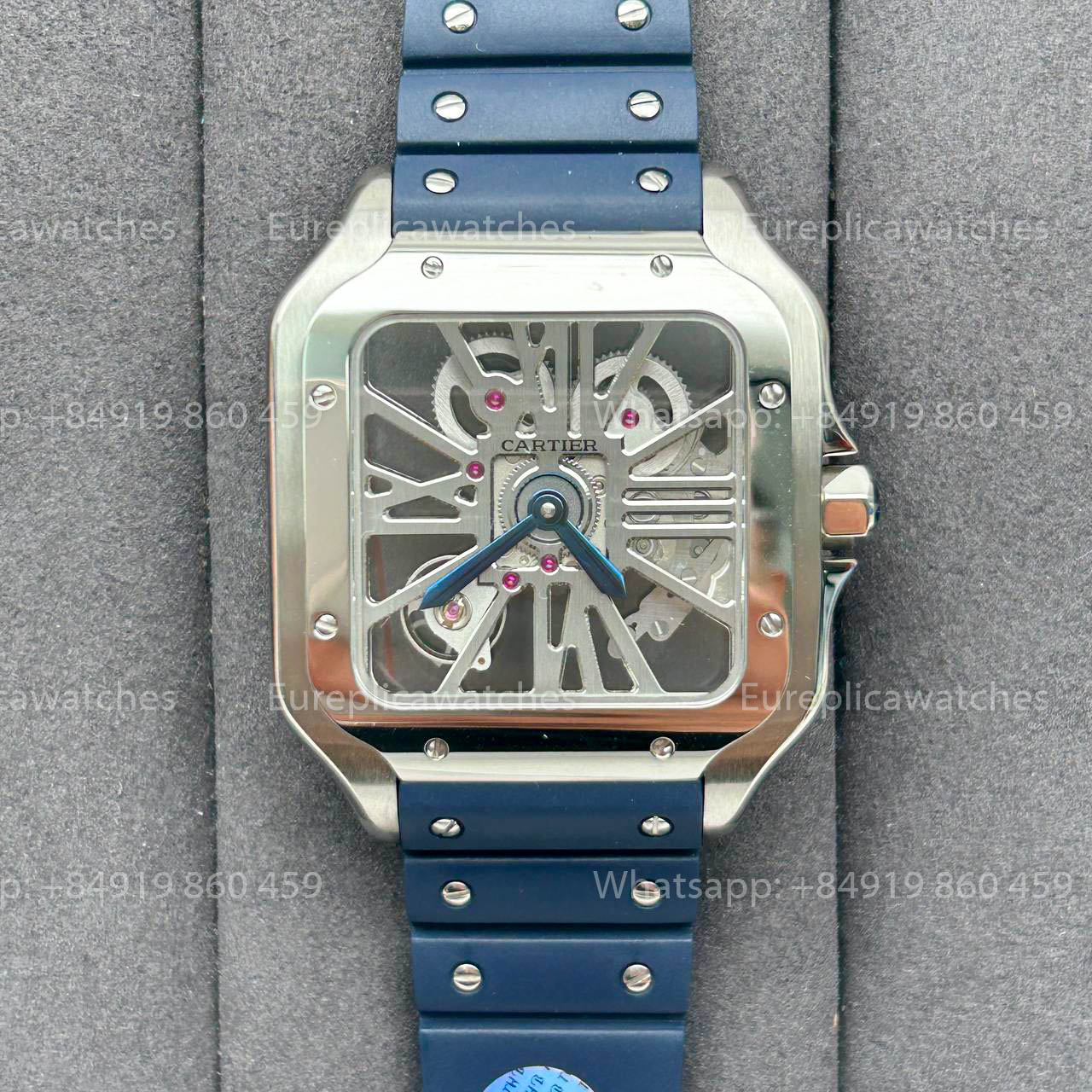Cartier Santos Skeleton 40 mm W2020018 THB Fabbrica 1:1 Best Edition Bisel blanco