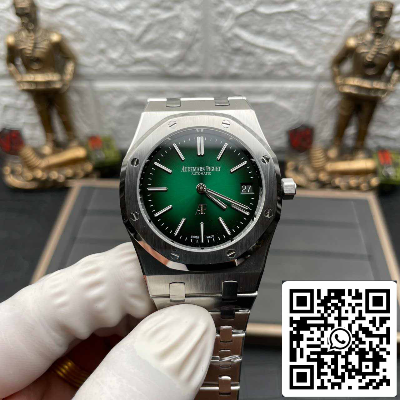 Audemars Piguet Royal Oak 16202PT.OO.1240PT.01 1:1 Best Edition ZF Fabbrica Green Dial