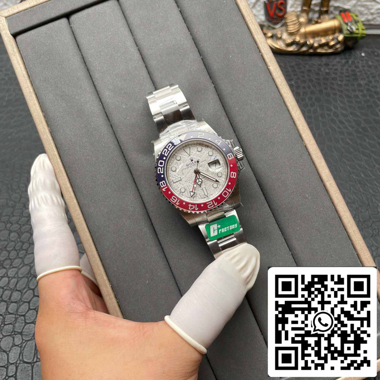 Rolex GMT Master II M126719blro-0002 1:1 edizione migliore C+ Fabbrica quadrante in meteorite