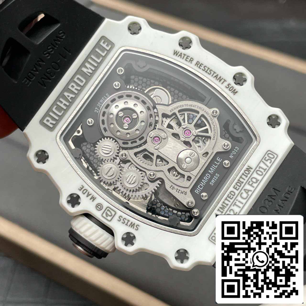 Richard Mille RM21-02 1:1 Best Edition RM Fabbrica Tourbillon Carbon case