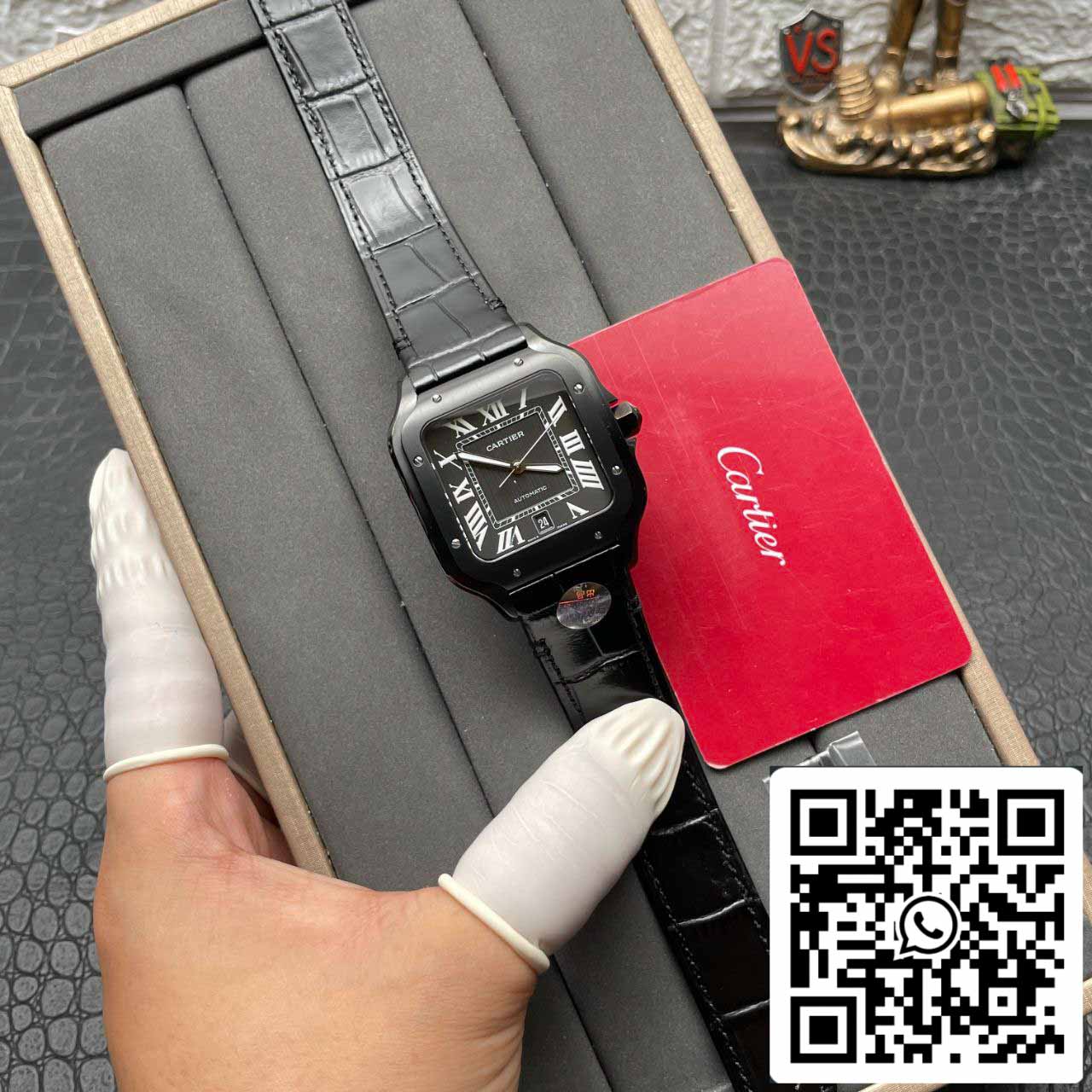 Cartier De Santos WSSA0039 Pelle cinturino BV Fabbrica 1:1 edizione migliore 9019 movimento
