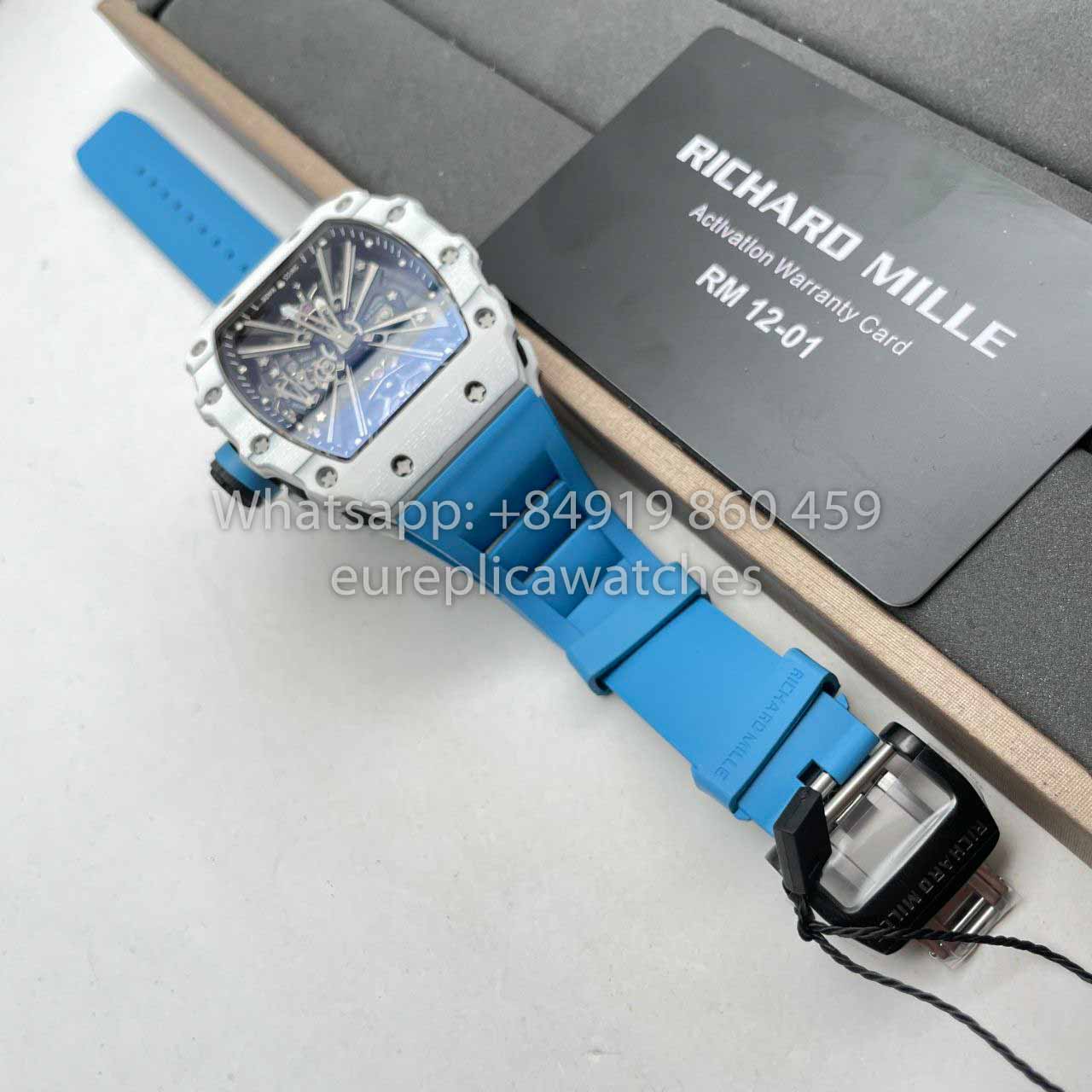 Richard Mille RM12-01 Tourbillon 1:1 Best Edition RM Fabbrica Blue cinturino