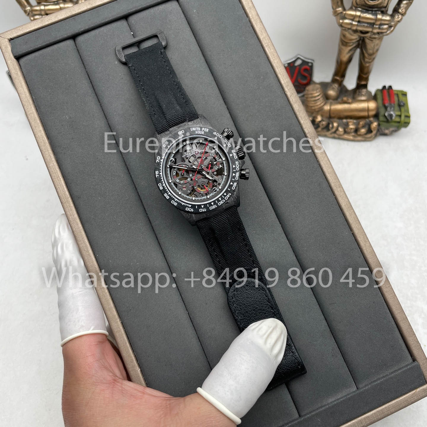 Rolex Daytona scheletrato quadrante Diw Custom NTPT Carbonio Cassa 1:1 Best Clone