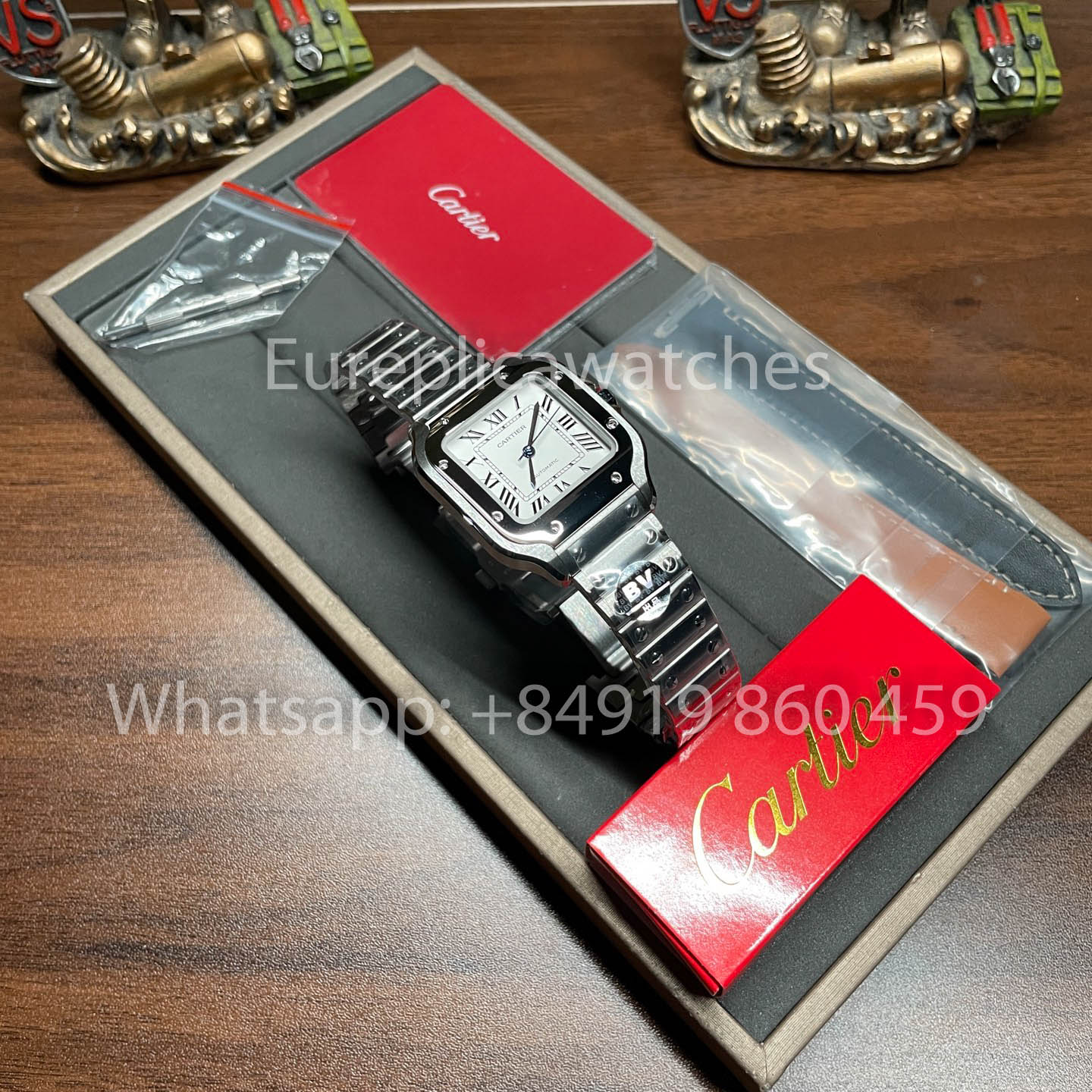 Cartier Santos WSSA0009 1:1 Best Clone BV Fabbrica V2 quadrante bianco
