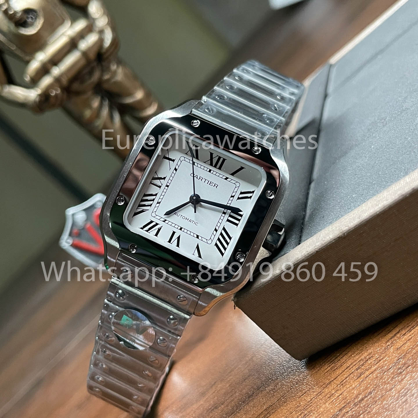 Cartier Santos WSSA0009 1:1 Best Clone BV Fabbrica V2 quadrante bianco