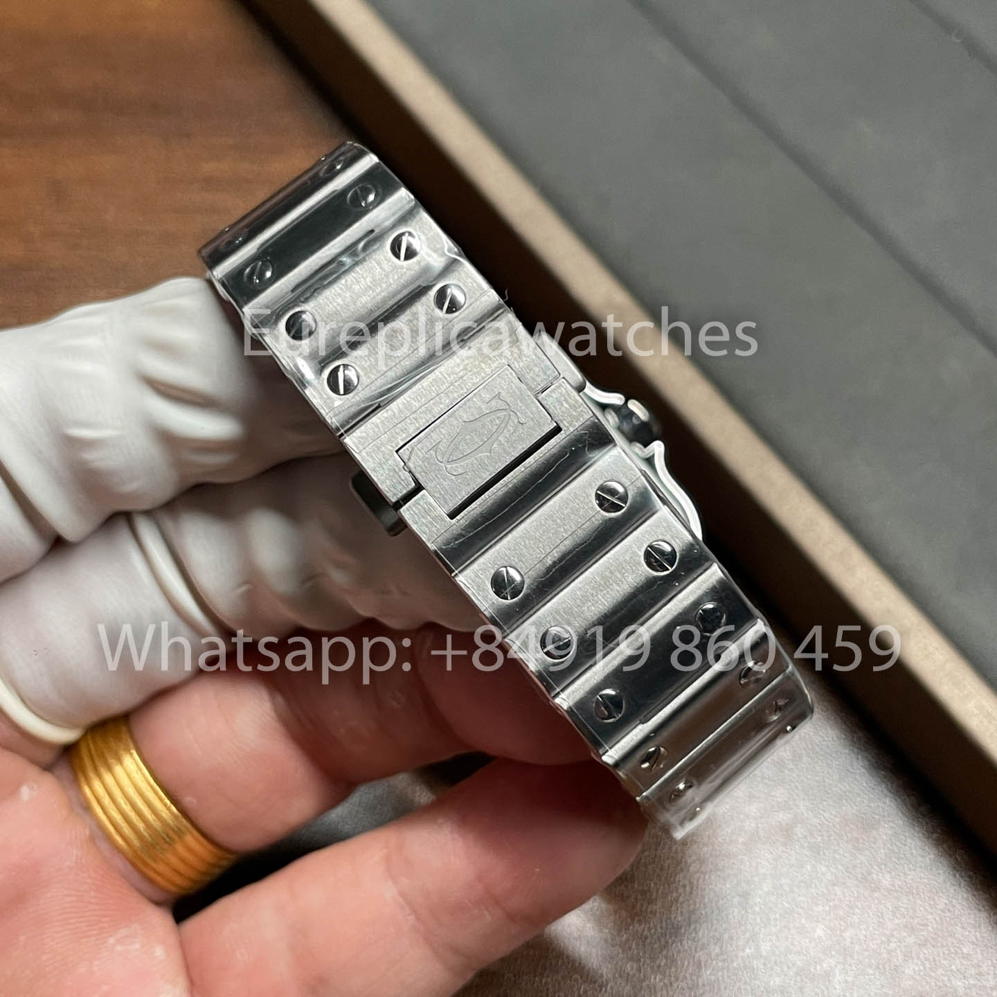 Cartier Santos WSSA0009 1:1 Best Clone BV Fabbrica V2 quadrante bianco