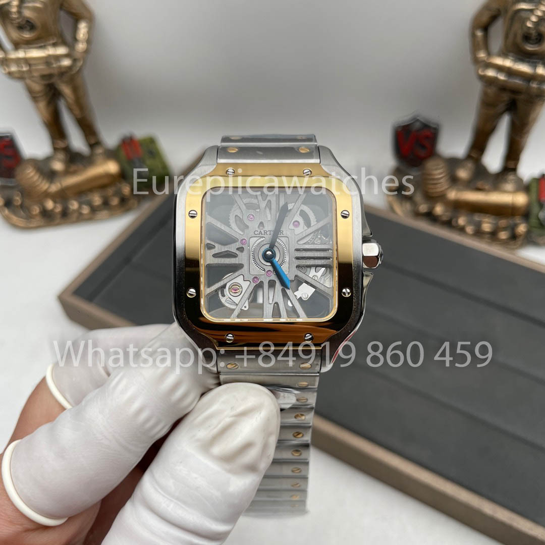 Cartier Santos Skeleton WR007017 40mm THB Fabrica 1:1 Melhor Clone Super Clone