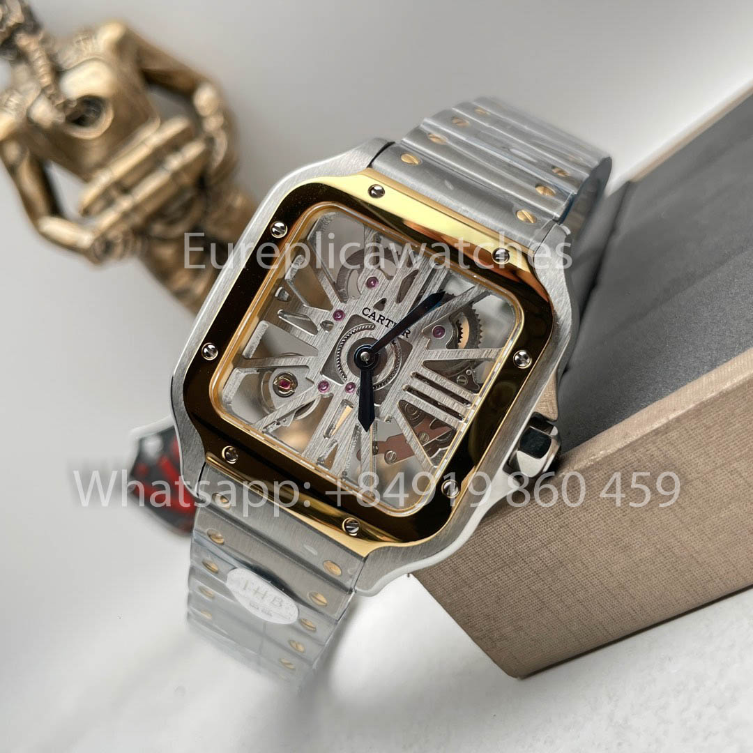 Cartier Santos Skeleton WR007017 40mm THB Fabrica 1:1 Melhor Clone Super Clone