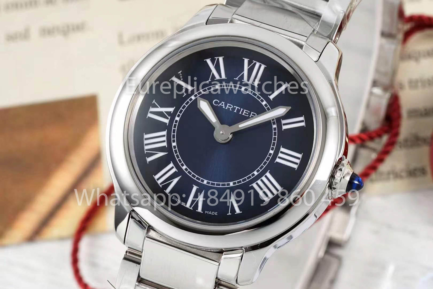 Cartier Ronde Must De Cartier 29mm 1:1 Best Clone AF Fabbrica quadrante blu