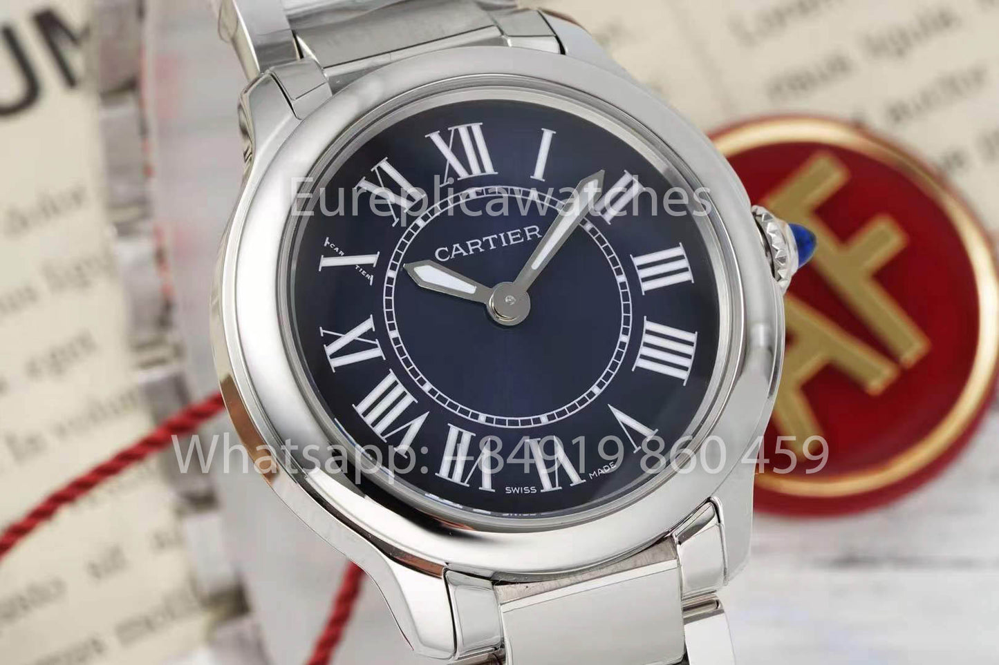 Cartier Ronde Must De Cartier 29mm 1:1 Best Clone AF Fabbrica quadrante blu