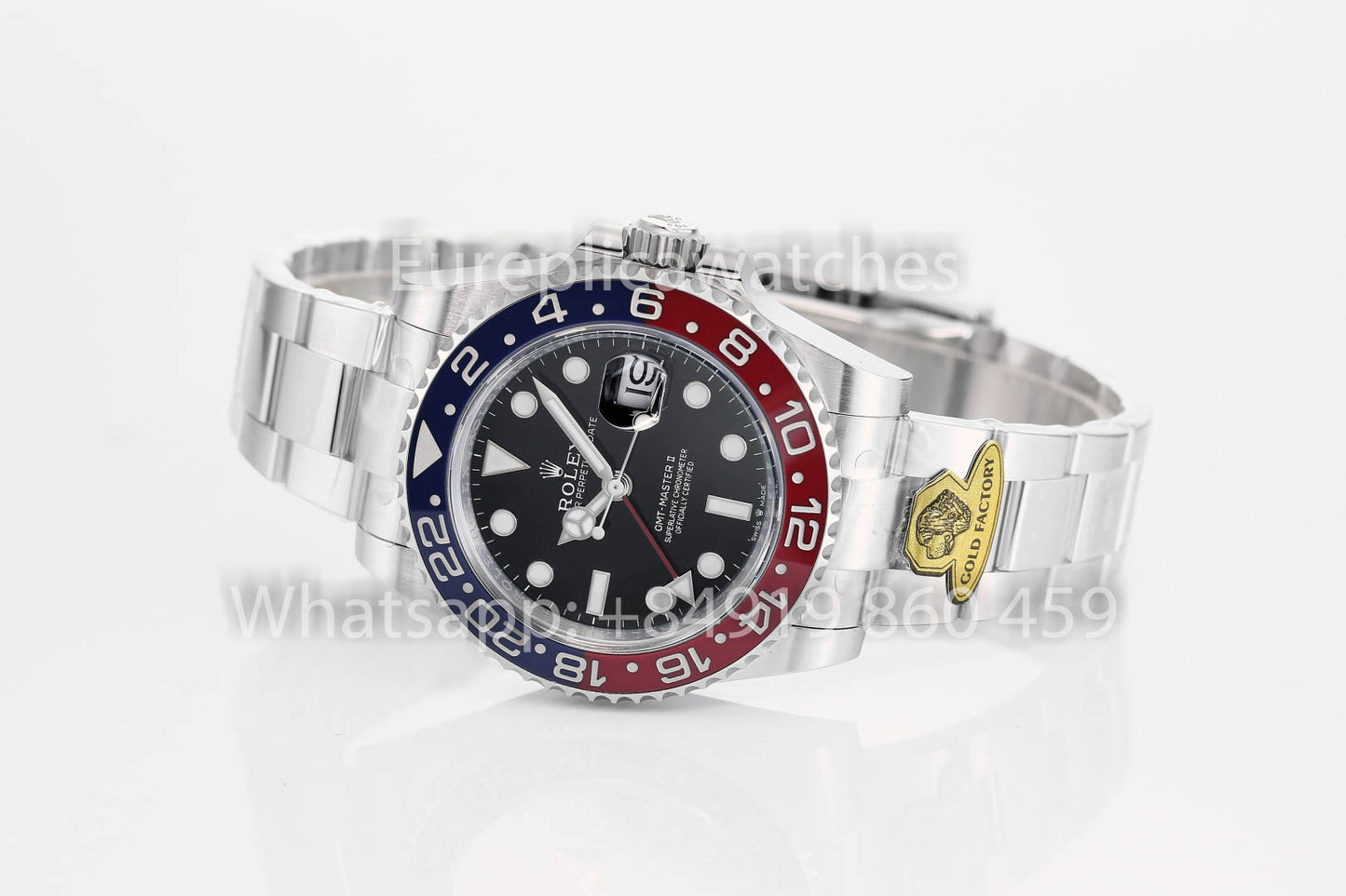 Rolex GMT Master II M126719blro-0003 1:1 Mejor Clon Oro Fabbrica quadrante nero V3 Ultimate