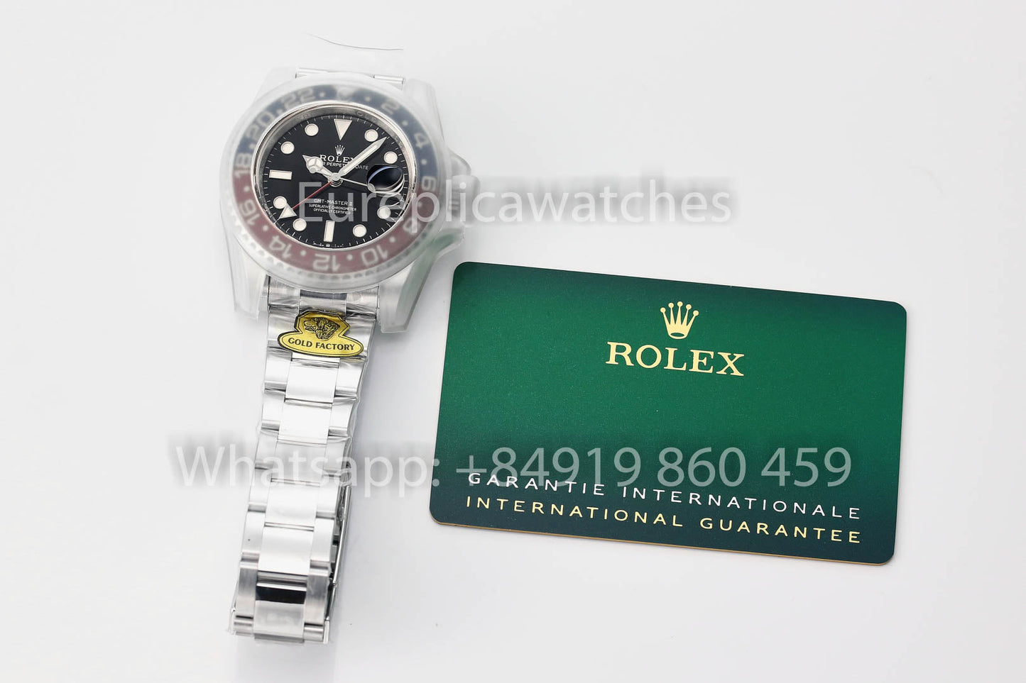 Rolex GMT Master II M126719blro-0003 1:1 Mejor Clon Oro Fabbrica quadrante nero V3 Ultimate