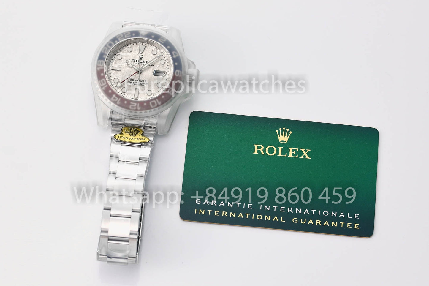 Rolex GMT Master II M126719blro-0002 1:1 Best Clone Oro Fabbrica quadrante in meteorite V3 Ultimate