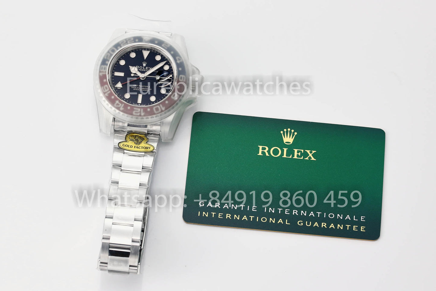 Rolex GMT Master II M126719blro-0003 1:1 Mejor clon Oro Fabbrica quadrante blu V3 Ultimate