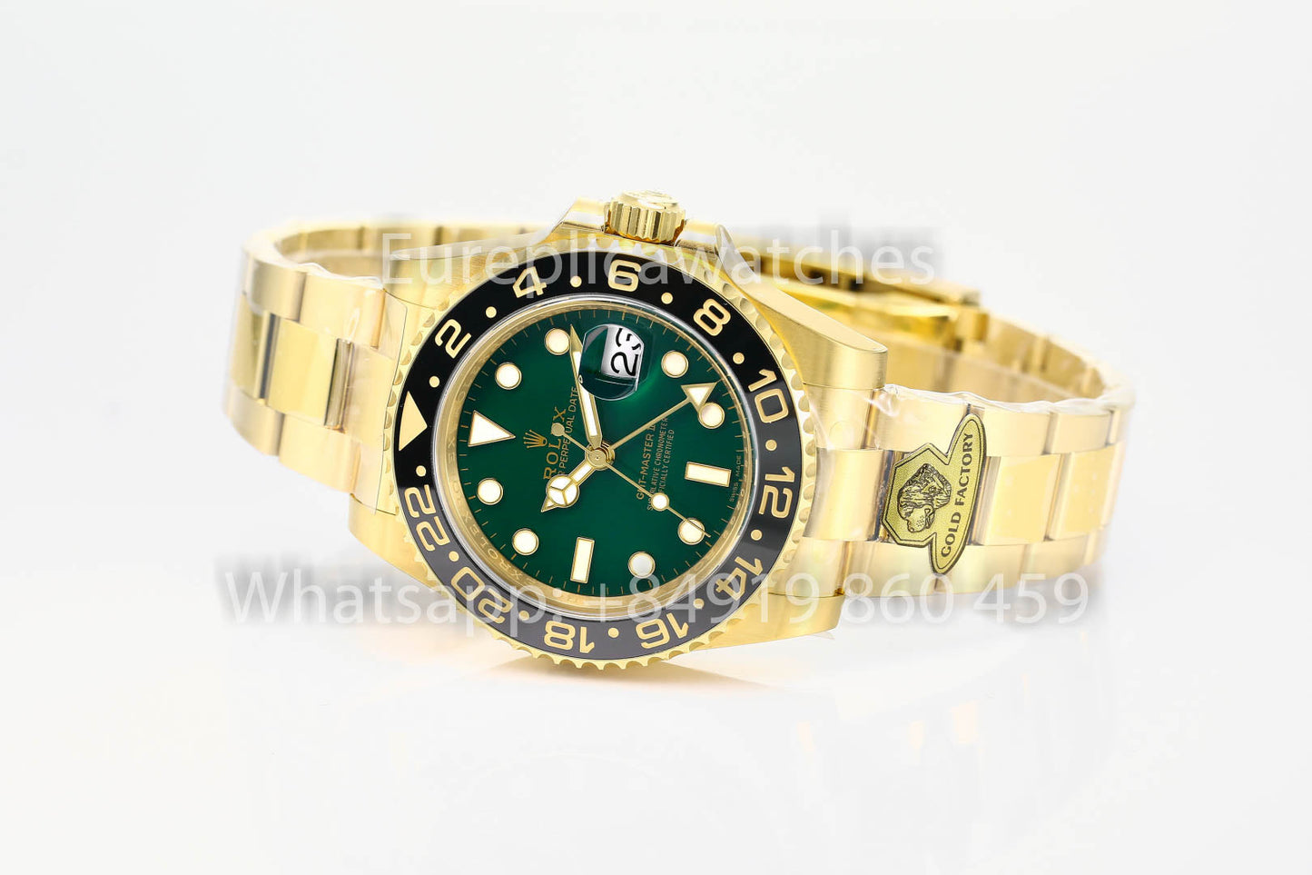 Rolex GMT Master II M126718GRNR Oyster cinturino 1:1 Mejor clon Oro Fabbrica V3 Ultimate