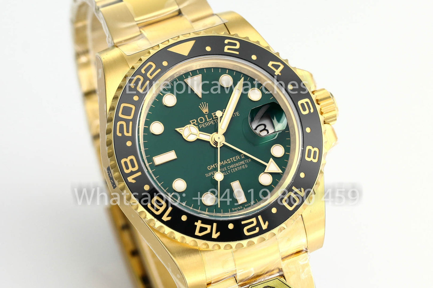 Rolex GMT Master II M126718GRNR Oyster cinturino 1:1 Mejor clon Oro Fabbrica V3 Ultimate
