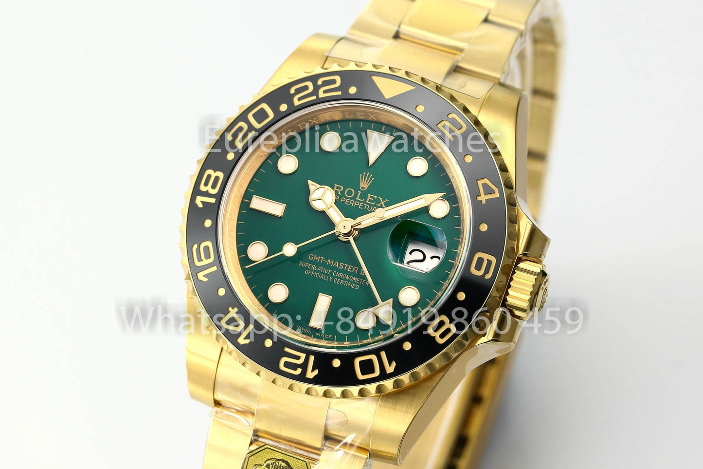 Rolex GMT Master II M126718GRNR Oyster cinturino 1:1 Mejor clon Oro Fabbrica V3 Ultimate