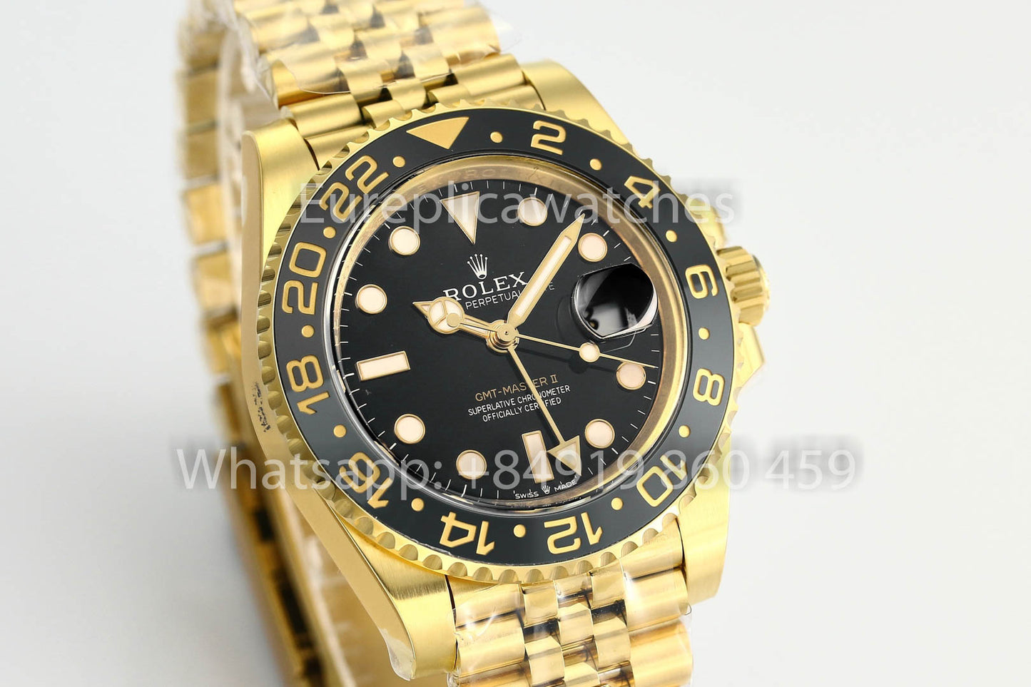 Rolex GMT Master II M126718GRNR-0001 Jubilee cinturino 1:1 Mejor Clon Oro Fabbrica V3 Ultimate