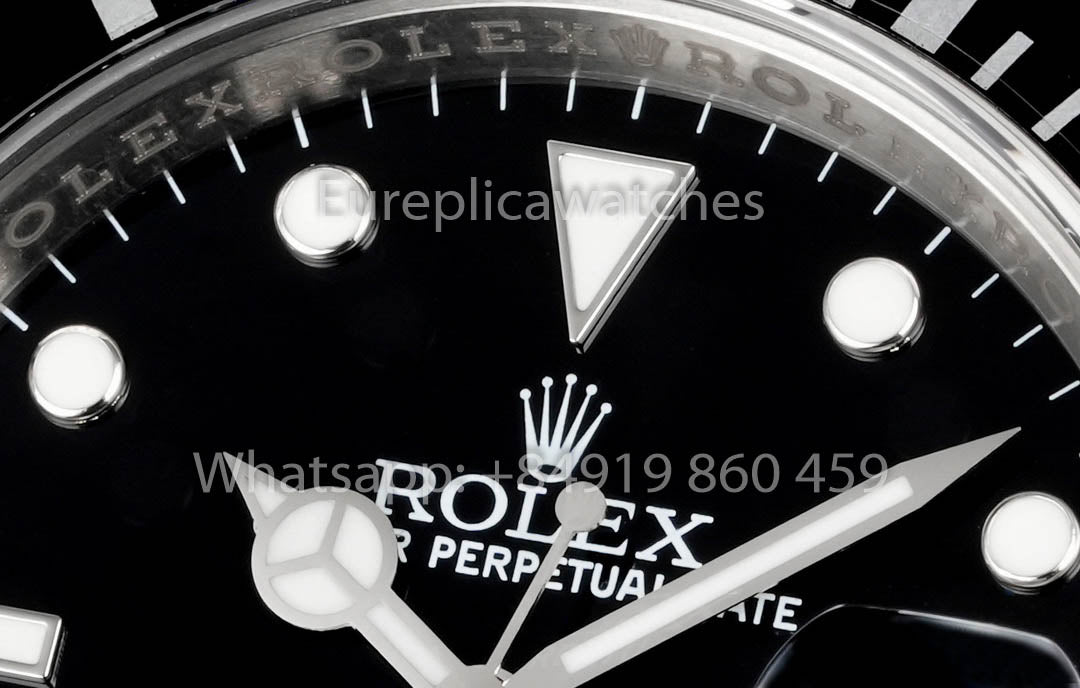 Rolex Submariner Serie 16610 TM Fabbrica 1:1 Mejor Clon Anillo Interior de Bisel Negro con Texto