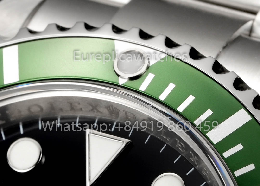 Rolex Submariner 16610 Series TM Fabrica 1:1 Melhor Clone Anel Interno com Moldura Verde e Texto