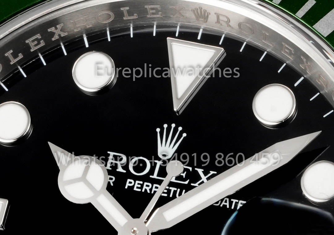 Rolex Submariner 16610 Series TM Fabrica 1:1 Melhor Clone Anel Interno com Moldura Verde e Texto