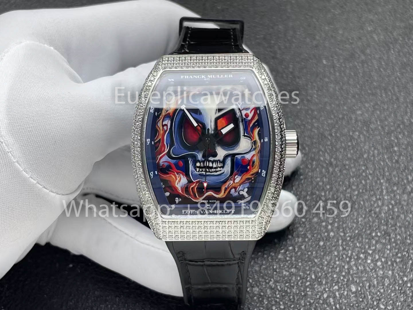 Franck Muller Vanguard Loes Van Delft 1:1 Melhor Clone ABF Fabbrica Argento diamantes