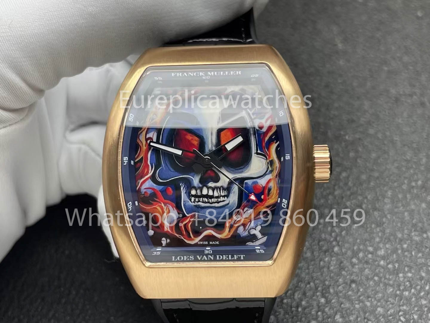 Franck Muller Vanguard Loes Van Delft 1:1 Melhor Clone ABF Fabbrica Rosa Oro