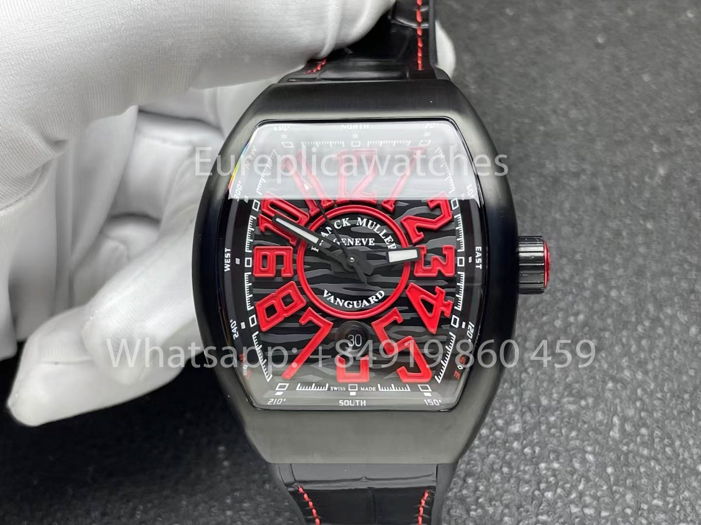 Franck Muller Vanguard V45 Vanguard Classical 1:1 Melhor Clone Vermelho quadrante