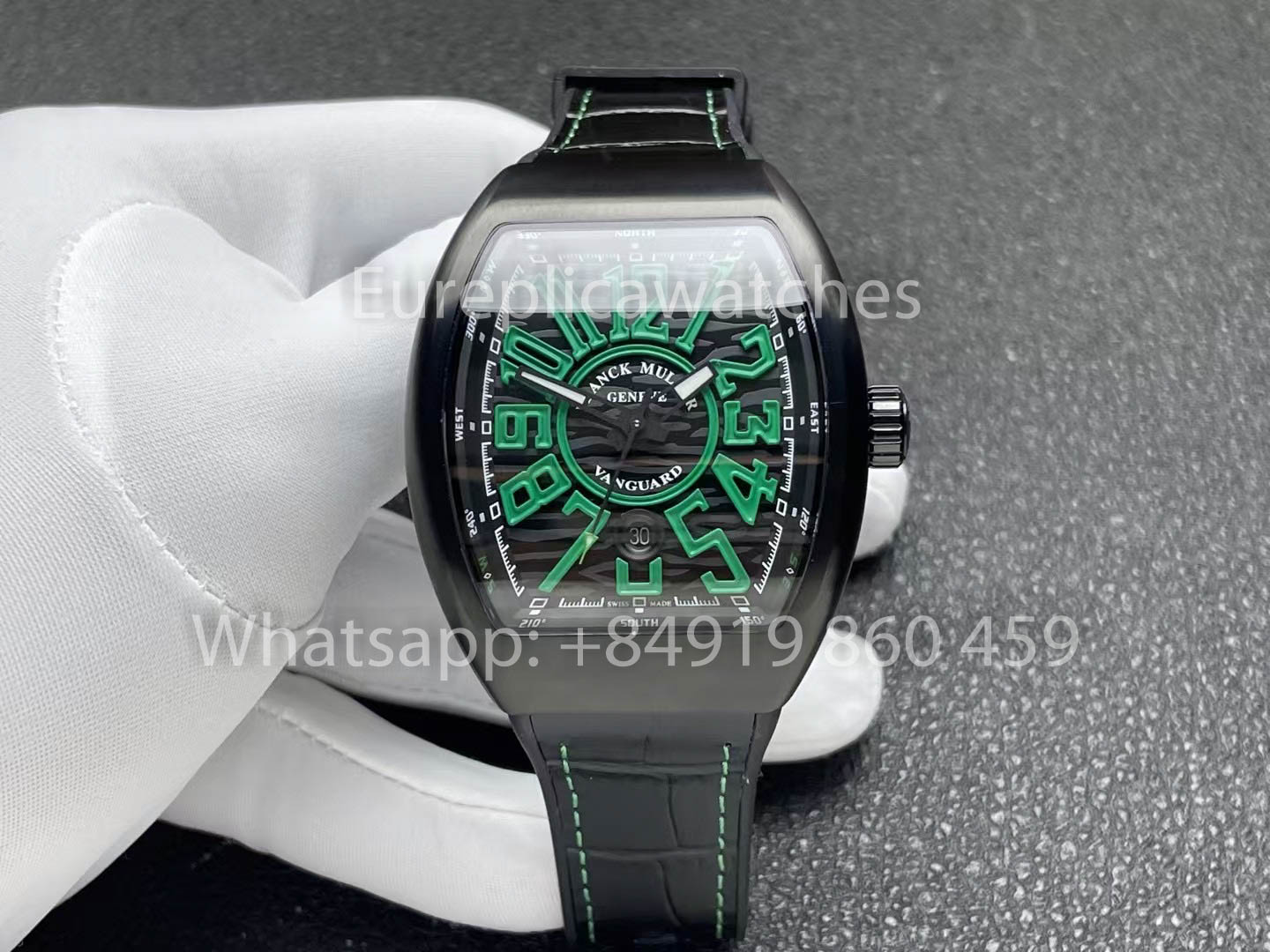 Franck Muller Vanguard V45 Vanguard Classical 1:1 Melhor Clone quadrante verde
