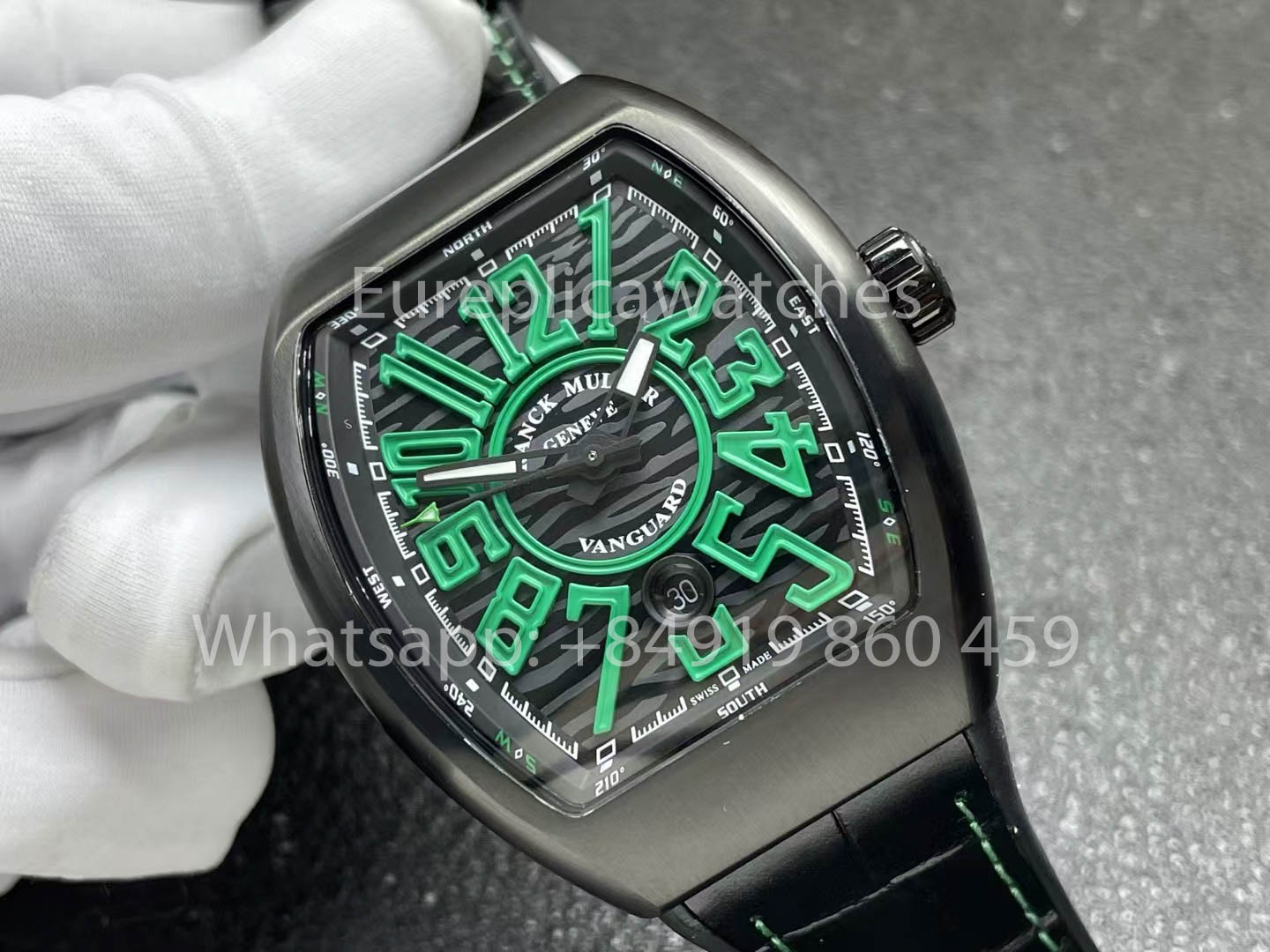 Franck Muller Vanguard V45 Vanguard Classical 1:1 Melhor Clone quadrante verde