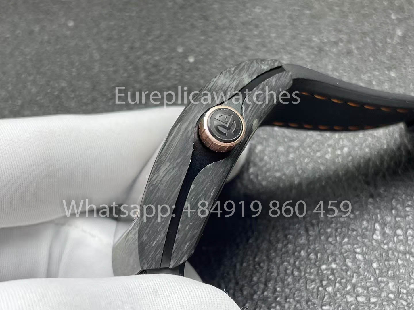 Franck Muller Vanguard V45 fibra de carbono 1:1 Melhor Clone Nero cinturino