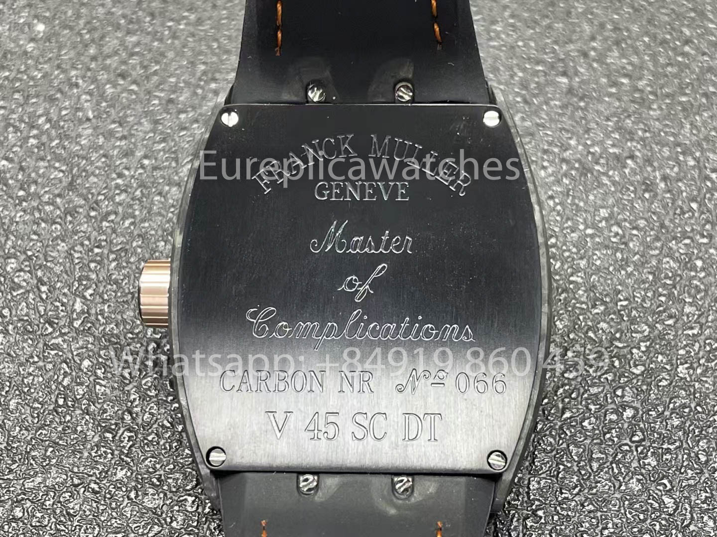 Franck Muller Vanguard V45 fibra de carbono 1:1 Melhor Clone Nero cinturino