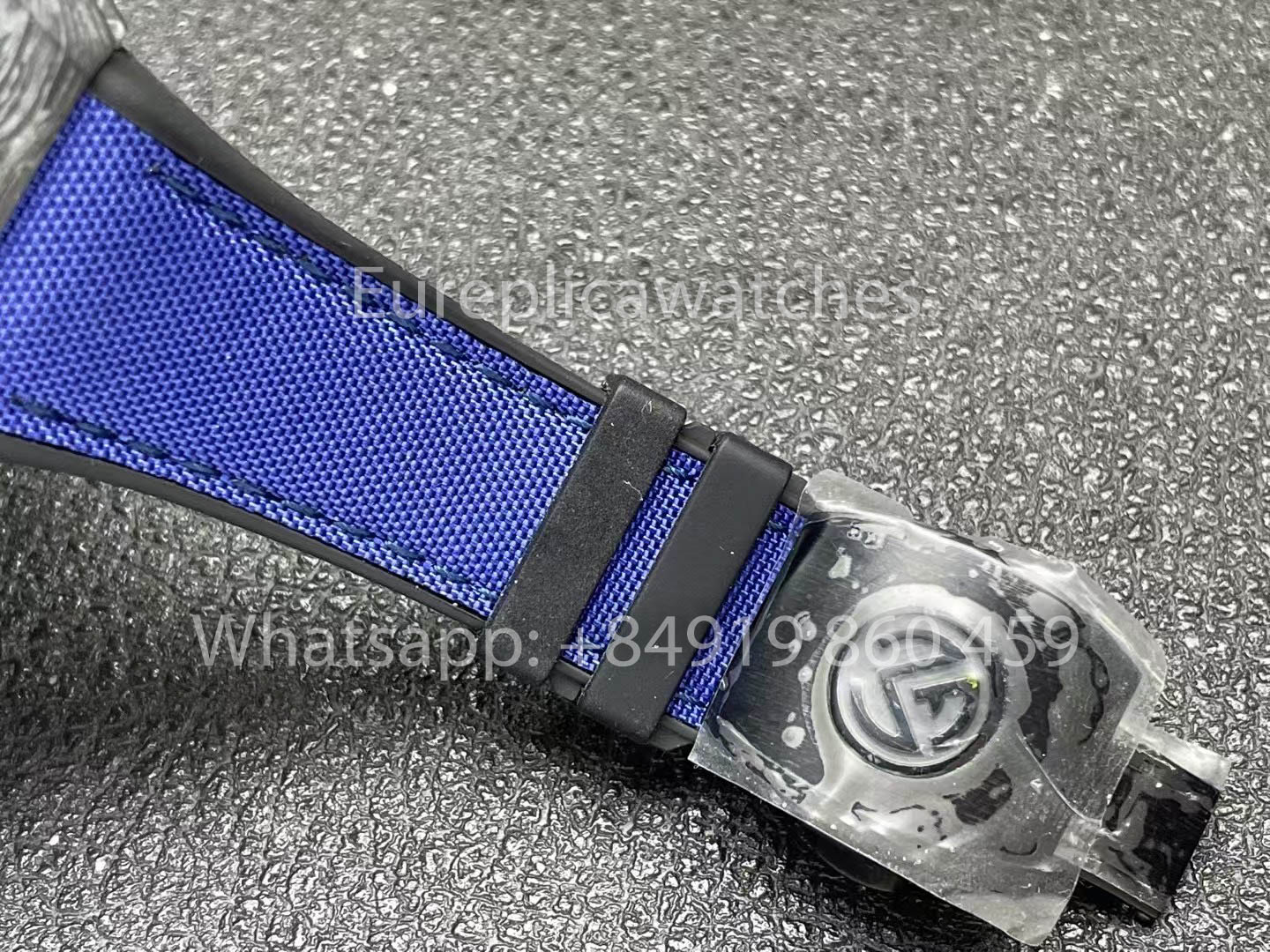 Franck Muller Vanguard V45 fibra de carbono 1:1 Best Clone Blu cinturino