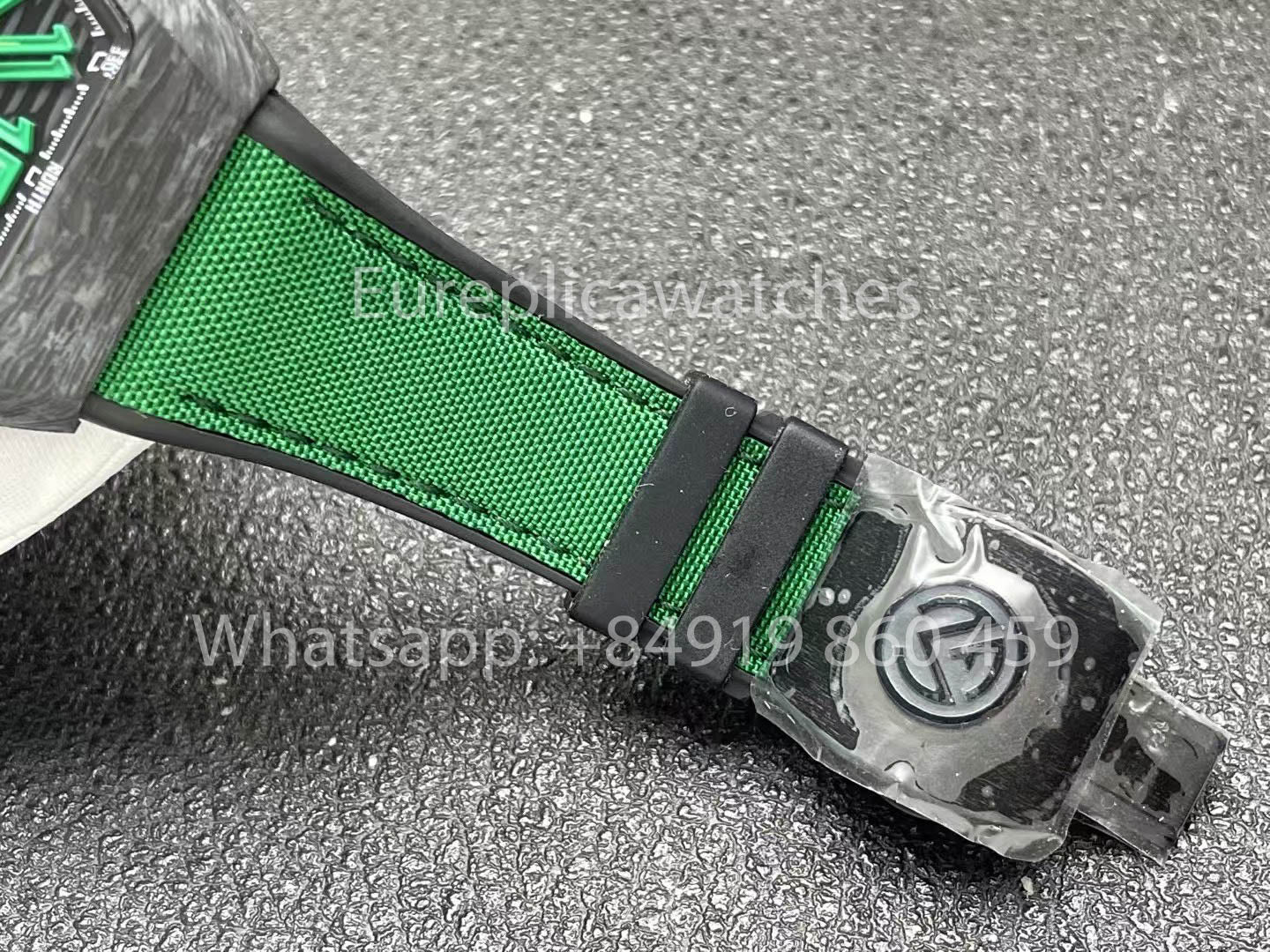 Franck Muller Vanguard V45 fibra de carbono 1:1 Best Clone Verde cinturino