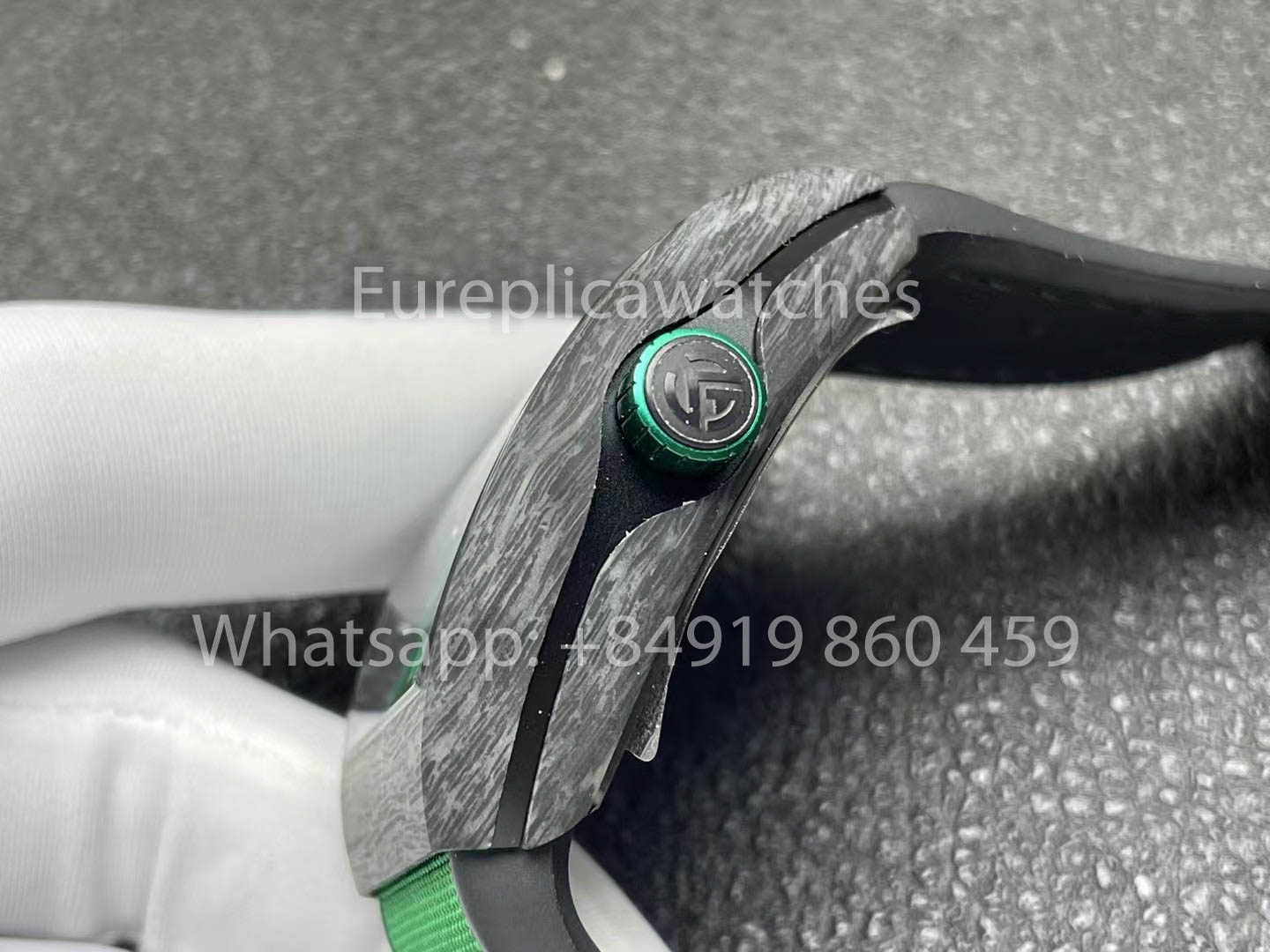 Franck Muller Vanguard V45 fibra de carbono 1:1 Best Clone Verde cinturino