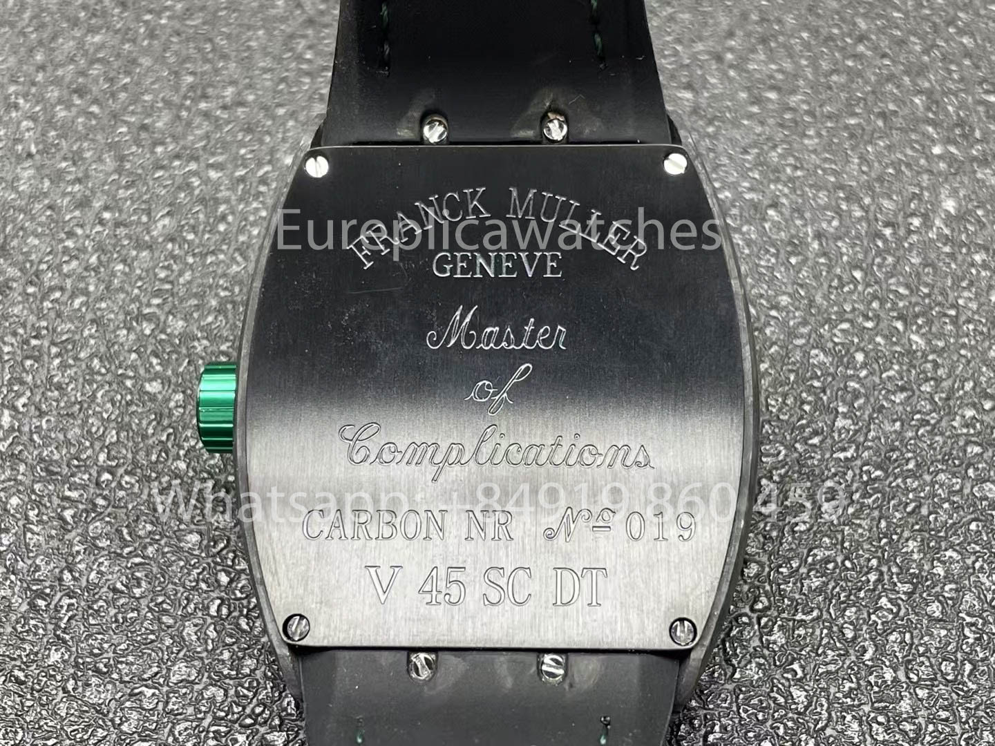Franck Muller Vanguard V45 fibra de carbono 1:1 Best Clone Verde cinturino