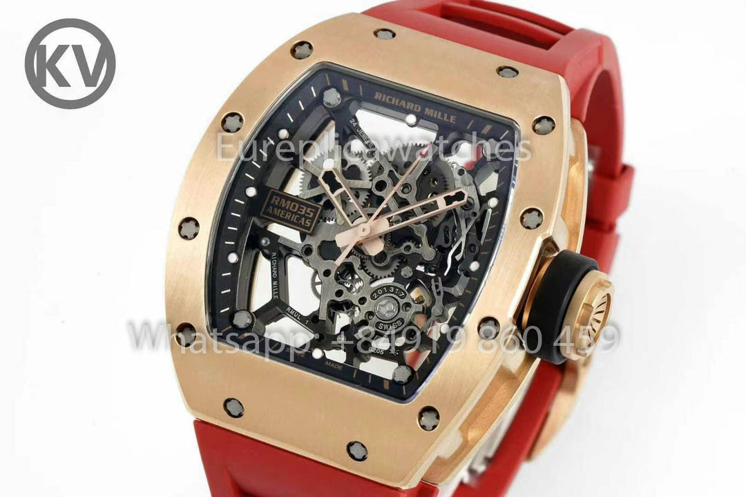 Richard Mille RM035 Toro Americas Edition Rose gold and Orange cinturino 1:1 Best Clone KV Fabbrica