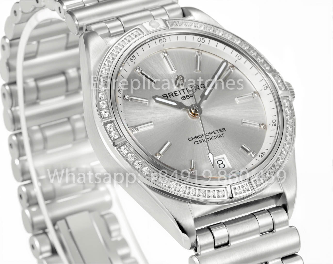Breitling Chronomat 36 UNWORN 2022 A10380591L1A1 Series 1:1 Super Clone BLS Fabbrica Rosa Bianco Diamonds
