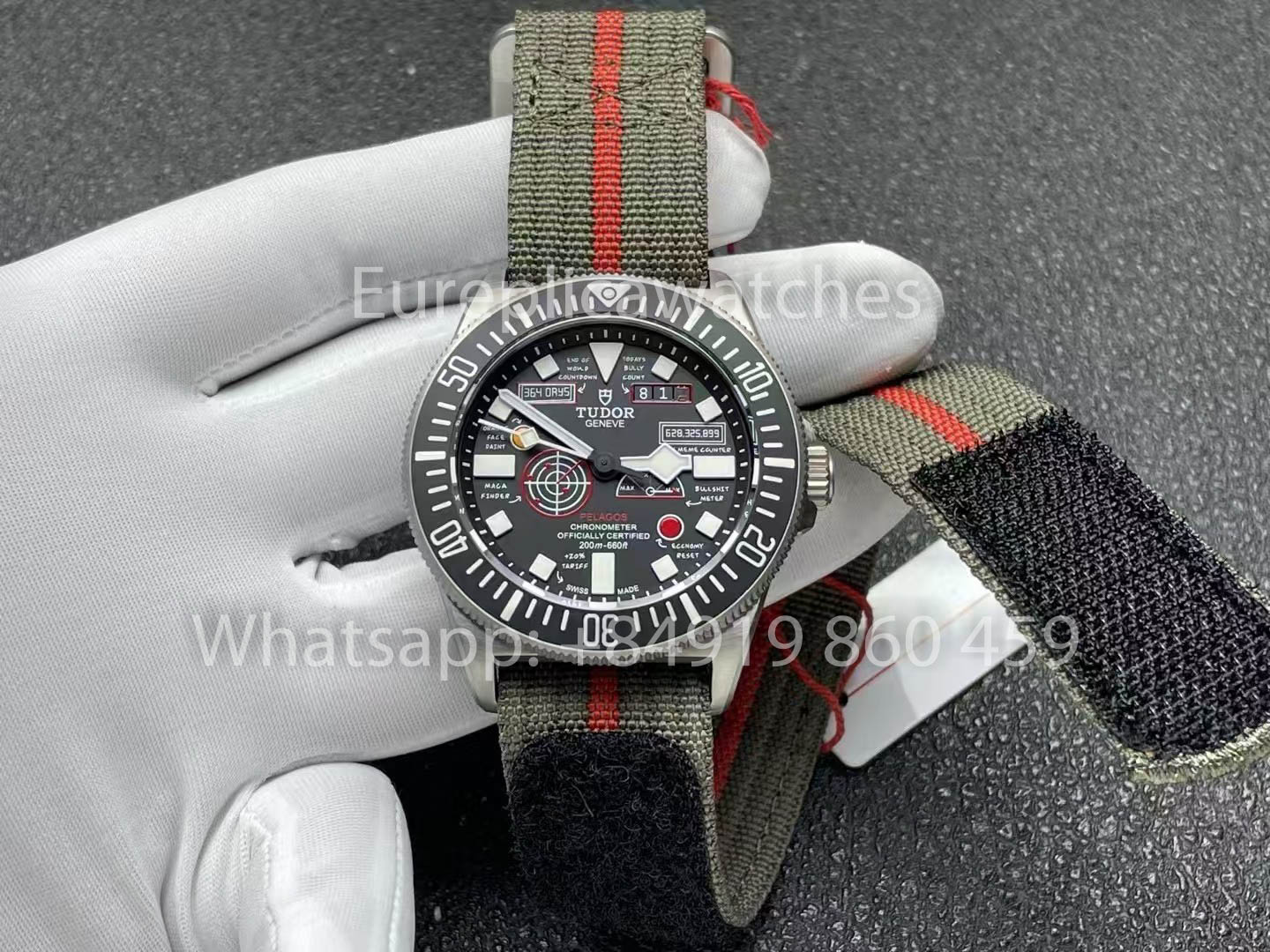 Tudor Pelagos FXD GMT Titanium 5602 M+ Fabrica 1:1 Best Clone Black Nylon cinturino