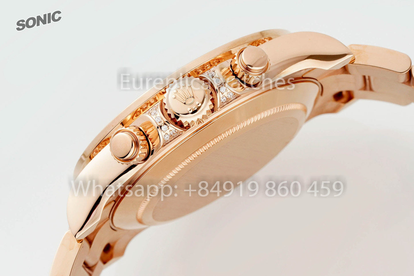 Rolex Daytona Rainbow Diamond Dial Rose Gold 40mm 1:1 Super Clone Sonic Fabbrica