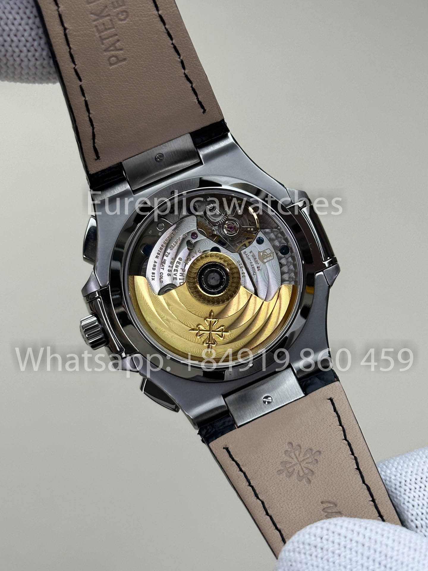 Patek Philippe Nautilus 5980/1A-001 versão melhor 1:1 3K Fabbrica V3 atualizado Pelle cinturino Grigio quadrante