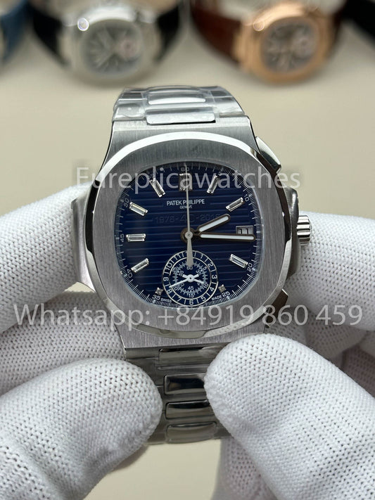 Patek Philippe Nautilus 5980/1G-001 versione migliore 1:1 3K Fabbrica V3 Upgraded Crystal indices quadrante