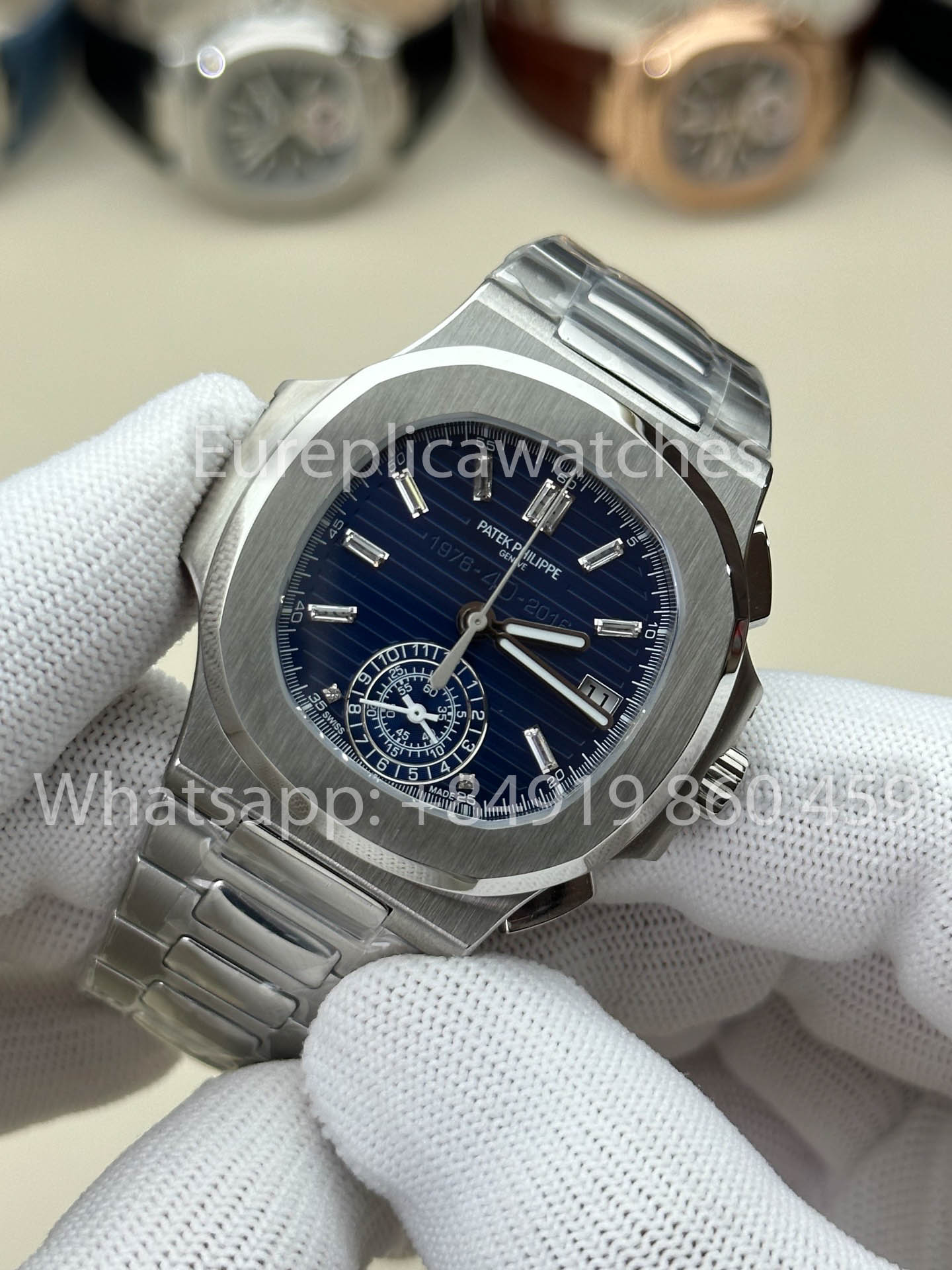 Patek Philippe Nautilus 5980/1G-001 versione migliore 1:1 3K Fabbrica V3 Upgraded Crystal indices quadrante