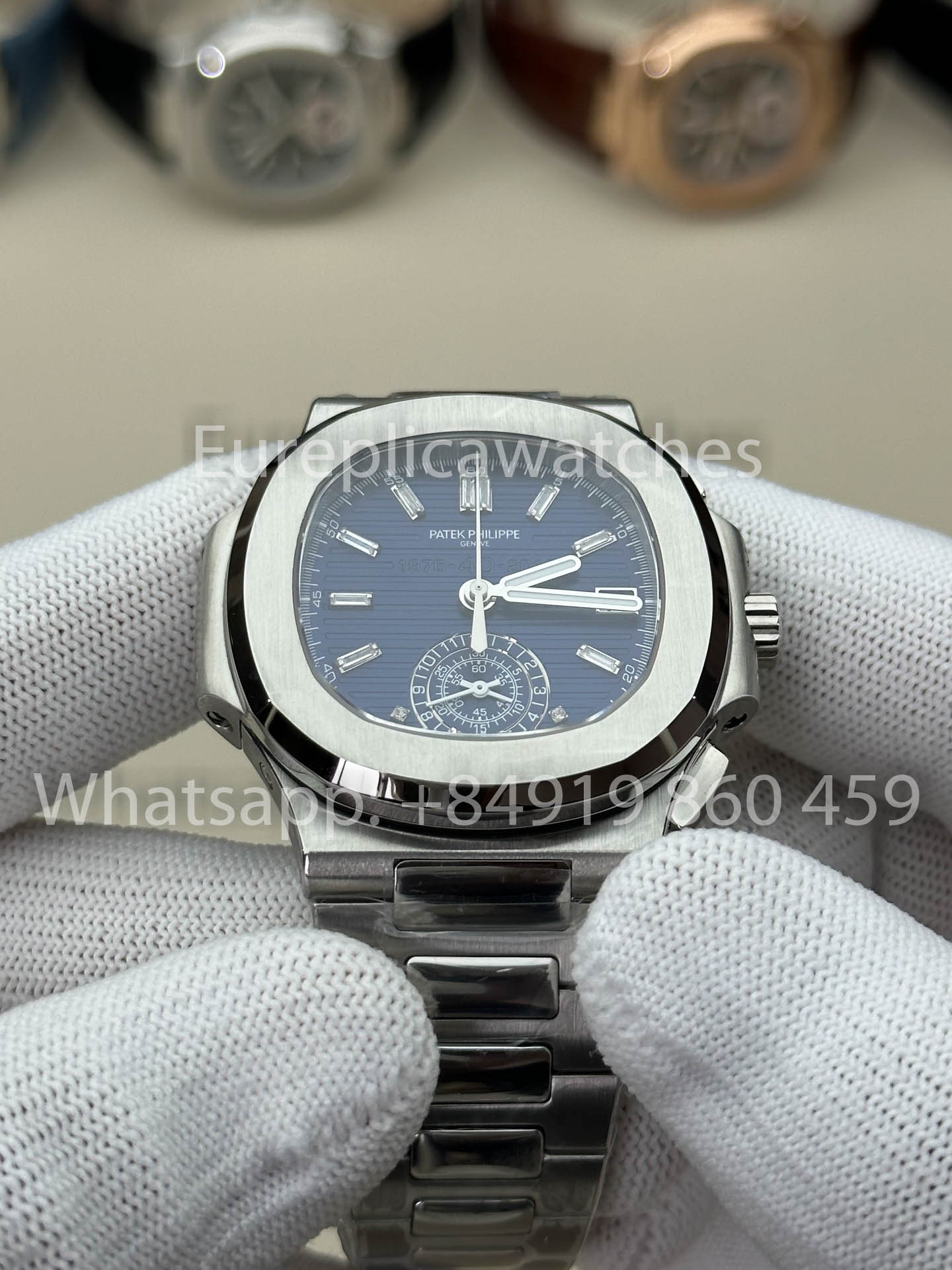 Patek Philippe Nautilus 5980/1G-001 versione migliore 1:1 3K Fabbrica V3 Upgraded Crystal indices quadrante